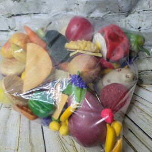 Variety of Quality Pretend Play Food Lot Appx 4 LBS Vtg
